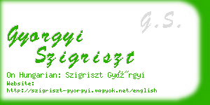 gyorgyi szigriszt business card